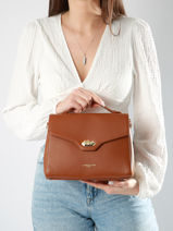 Cross Body Tas Milano Cosmos Leder Lancaster Bruin milano cosmos 55-vue-porte
