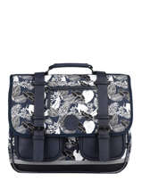 Boekentas 2 Compartimenten Cameleon Blauw vintage urban PBVBCA35