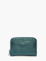 Portemonnee Leder Etincelle Irisée Etrier Blauw etincelle irisee 74701