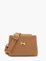 Cross Body Tas Poppy Leder Nathan baume Bruin eden 2