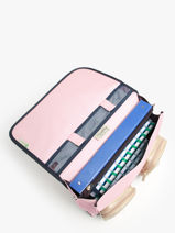 Boekentas 2 Compartimenten Cameleon Roze vintage family boulanger CA35-vue-porte