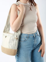 Shoppingtas Guimauve Le voyage en panier Wit guimauve PM750-vue-porte
