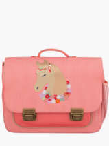 Boekentas Classic Midi 2 Compartimenten Jeune premier Roze classics C