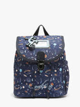Rugzak Rtro 1 Compartiment Cameleon Blauw retro SD25