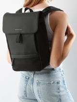 Rugzak 1 Compartiment Kapten and son Zwart backpack S-vue-porte
