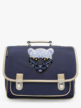 Boekentas 2 Compartimenten Caramel et cie Blauw boheme FI