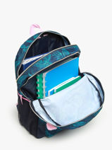 Boekentas Op Wieltjes 2 Compartimenten Milky kiss Blauw follow your dreams 4424-vue-porte