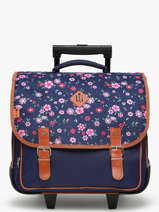 Boekentas Op Wieltjes 2 Compartimenten Snowball Blauw liberty T46341