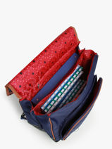 Boekentas Op Wieltjes 2 Compartimenten Snowball Blauw liberty T46341-vue-porte