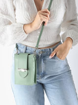 Cross Body Tas Paris Ily Leder Lancaster Groen paris ily 18-vue-porte