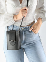 Cross Body Tas Paris Ily Leder Lancaster Zwart paris ily 18-vue-porte