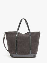 Handtas Cabas Linnen En Pailletten Vanessa bruno Grijs cabas lin 31V40435