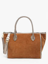 Handtas Velvet Leder Milano Bruin velvet VE24062
