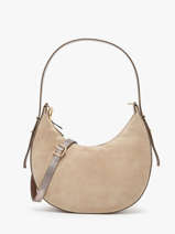 Schoudertas Velvet Leder Milano Beige velvet VE24063