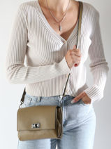 Cross Body Tas Caviar Leder Milano Groen caviar CA24061-vue-porte