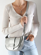 Cross Body Tas Nine Leder Milano Zilver nine NI24065-vue-porte