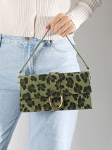 Schoudertas Velvet Leopardo Leder Milano Groen velvet leopardo VL24066-vue-porte