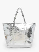 Handtas Cabas Cuir Leder Vanessa bruno Zilver cabas cuir 30V40409