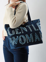 Schoudertas Denim Katoen Miniprix Blauw denim 26-vue-porte