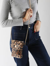 Telefoonetui /cross Body Miniprix Bruin ciao boum 659-vue-porte