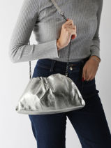 Cross Body Tas Nine Leder Milano Zilver nine NI23112-vue-porte