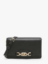 Cross Body Tas Heather Leder Michael kors Zwart heather F2G7HC1L