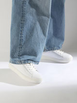 Sneakers Uit Leder Tommy hilfiger Wit women 8320YBS-vue-porte