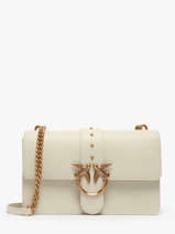 Cross Body Tas Love Bag Icon Leder Pinko Wit love bag icon A0F1