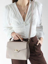 Cross Body Tas Milano Cosmos Leder Lancaster Beige milano cosmos 55-vue-porte