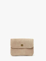 Portemonnee Leder Milano Beige velvet VE23091