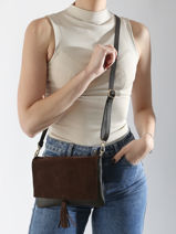 Cross Body Tas Velvet Caviar Leder Milano Bruin velvet caviar VC24114-vue-porte