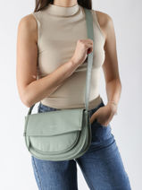 Cross Body Tas Soft Selma Leder Lancaster Groen soft selma 2-vue-porte