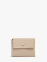 Portemonnee Met Kaarthouder Miniprix Beige grained F5019