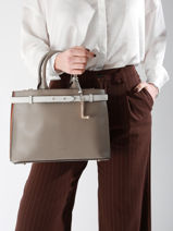 Handtas Faubourg Leder Lancel Wit faubourg A13548-vue-porte