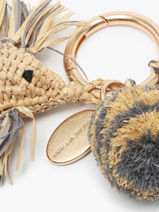 Sleuterhanger Poisson Raffia Vanessa bruno Veelkleurig charms 96V42984-vue-porte
