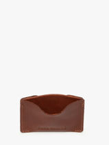 Kaarthouder Leder Paul marius Bruin vintage GABIN-vue-porte