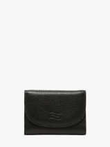 Portefeuille Leder Crinkles Zwart caviar 14327