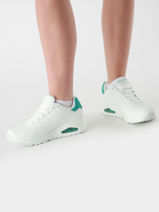 Sneakers Uno Pop Back Skechers Wit women 177092-vue-porte