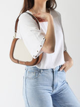 Cross Body Tas Ella Leder Le tanneur Beige ella TNGI1214-vue-porte