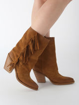 Santiago Laarzen Uit Leder Metisse Bruin women XD2048-vue-porte