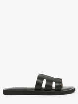 Slippers Emia Uit Leder Les tropeziennes Zwart men EMIA