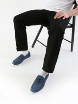 Mocassins Grafton Bay Lace Up Uit Leder Timberland Blauw men 42X7EP31-vue-porte