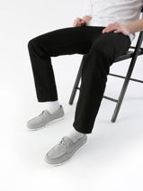 Mocassins Grafton Bay Lace Up Uit Leder Timberland Grijs men 42X7EWG1-vue-porte