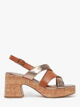 Sandalen Met Hak Uit Leder Tamaris Bruin women 44