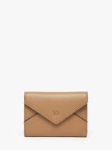 Portefeuille Leder Yves renard Beige enveloppe 29223