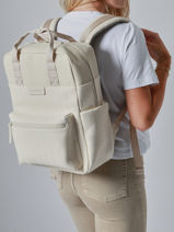 Rugzak 1 Compartiment Met 15" Laptopvak Kapten and son Beige ibiza P-vue-porte