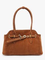 Schoudertas Velvet Leder Milano Oranje velvet VE260610
