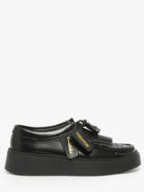 Derby Veterschoenen Uit Leder Clarks Zwart women 26184943