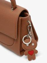 Sleutelhanger Love Manga Leder Nathan baume Bruin original n 718N-vue-porte