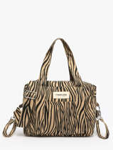 Handtas Mini Darcy Gerecycleerd Katoen Rivedroite Beige wild tribe MDARCWIL